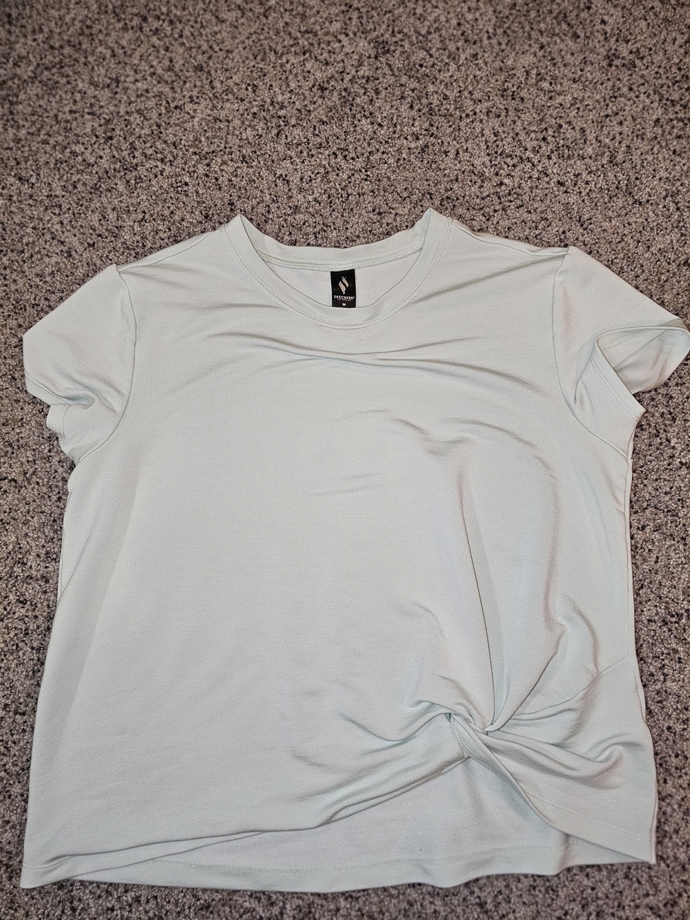 Women's Light Mint Knot-Front Tee